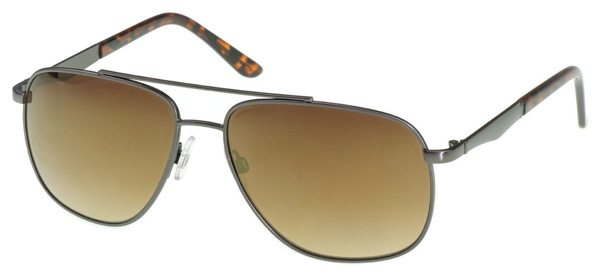 AZ-Eyewear Polarized Pilot Sunglasses - Pilot 1, Grey metal frame/gold mirror lenses