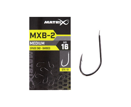 Hameçons avec ardillon Matrix MXB-2 Barbed Spade End Black Nickel (10pcs)