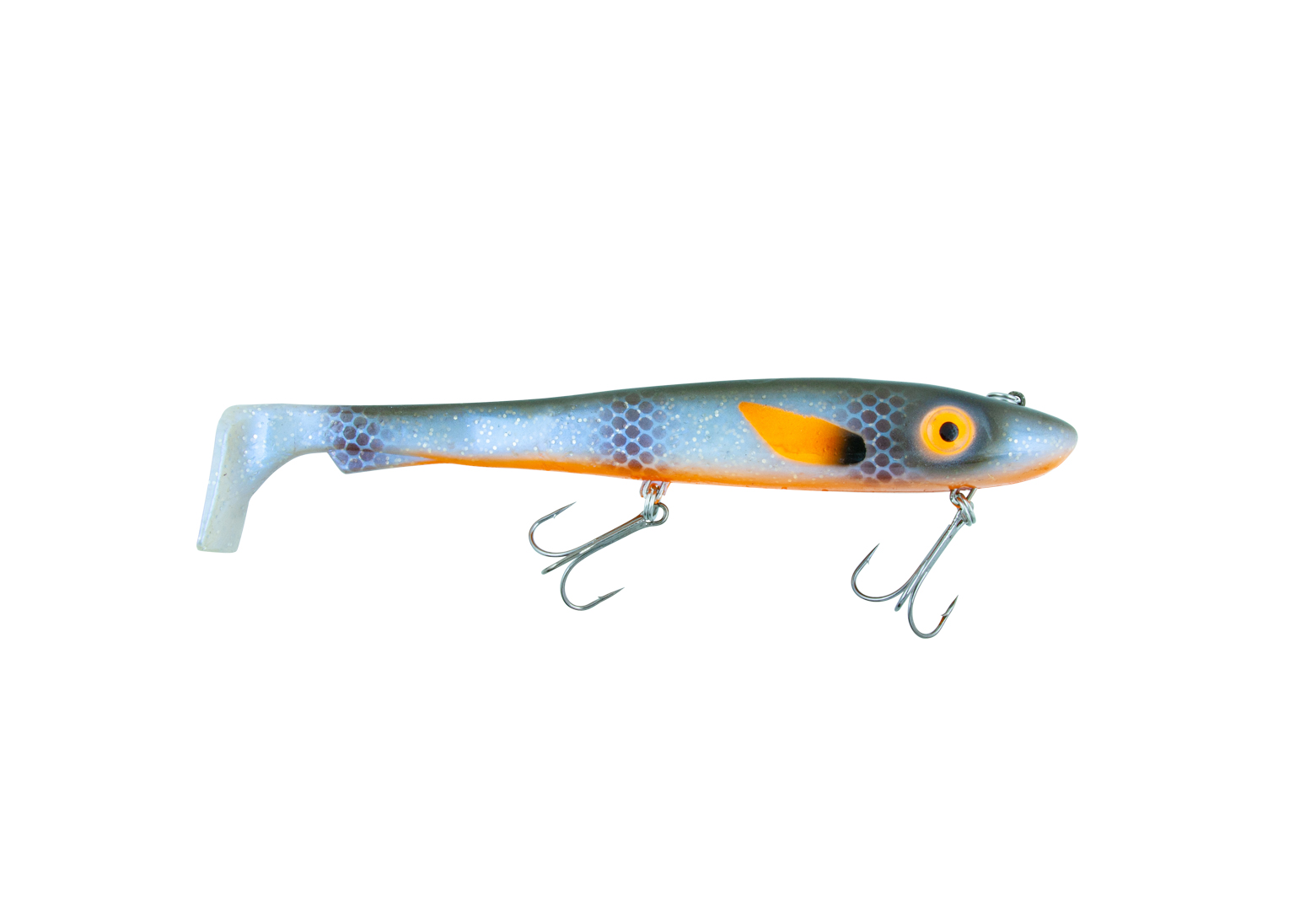 Shad Svartzonker Big McRubber "The Wire" 25,5cm (170 g) - Tiger Walleye