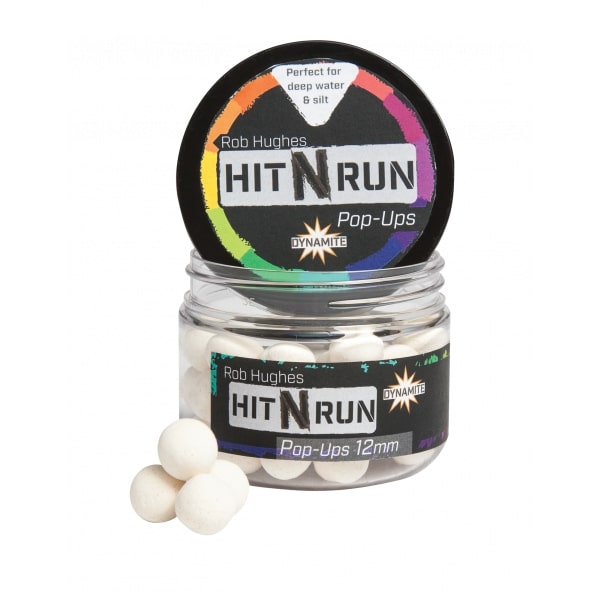 Dynamite Baits Hit N Run Pop Ups (12mm) - Blanc