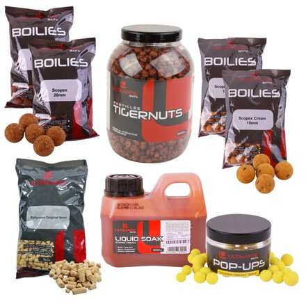 Ultimate Baits Carp Tigernuts/Bouillettes Weekend Pack