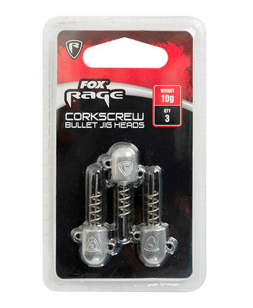 Fox Rage Corkscrew bullet jig heads, 3 pièces