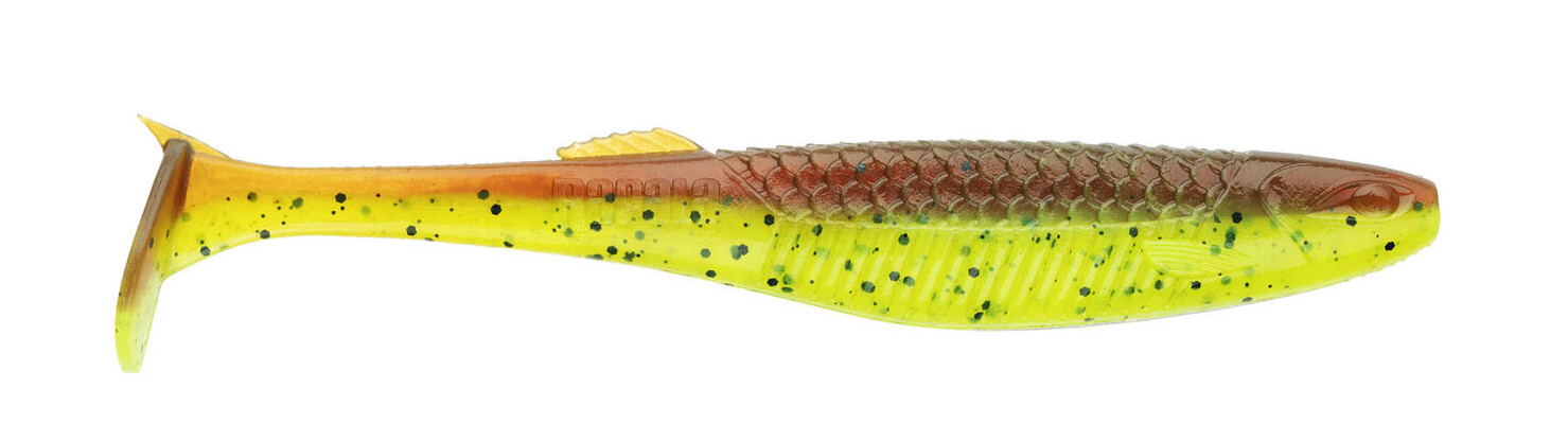 Rapala Crushcity The Kickman Shad 10cm - Motor Oil Chartreuse