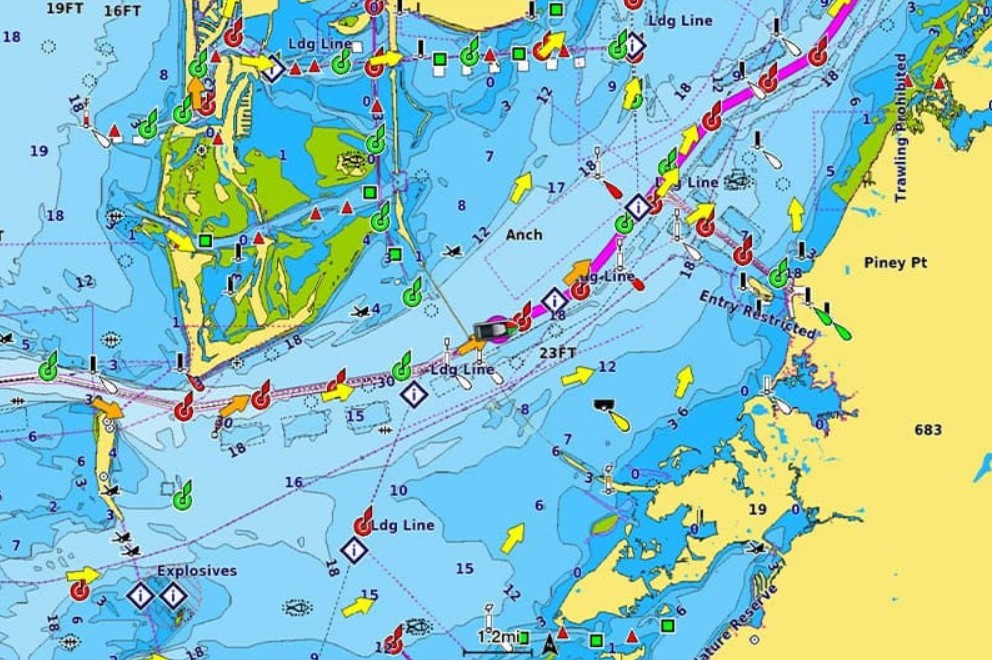 Carte marine Navionics Vision+ Benelux et Allemagne Ouest