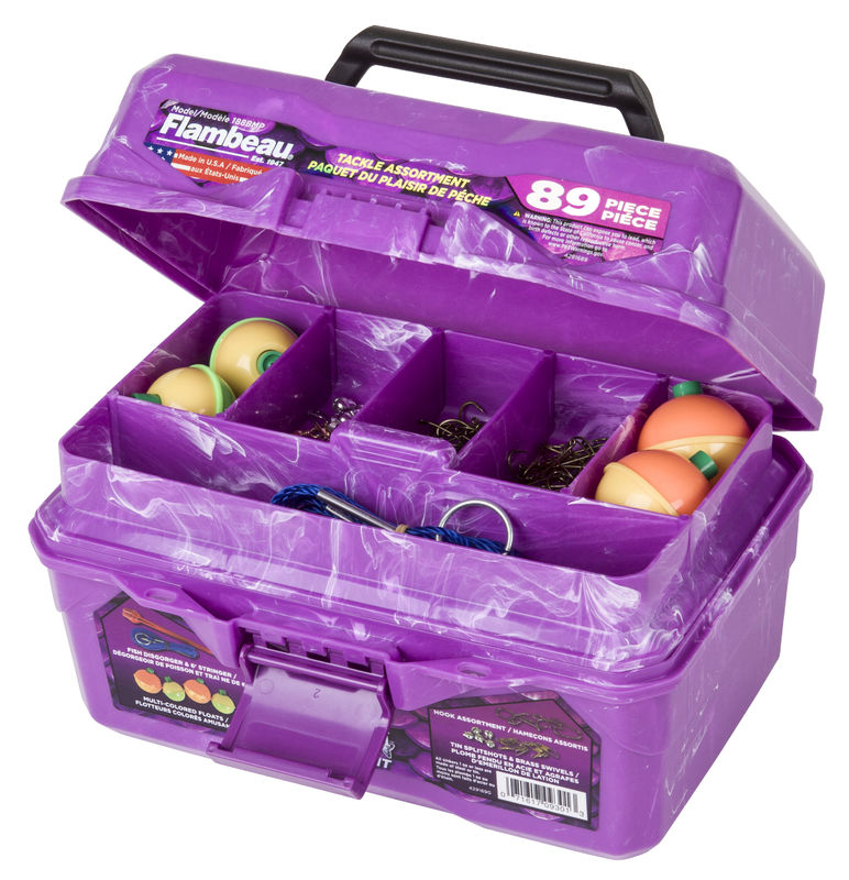 Coffre de pêche Flambeau Big Mouth Tackle Box Kit - Purple Swirl