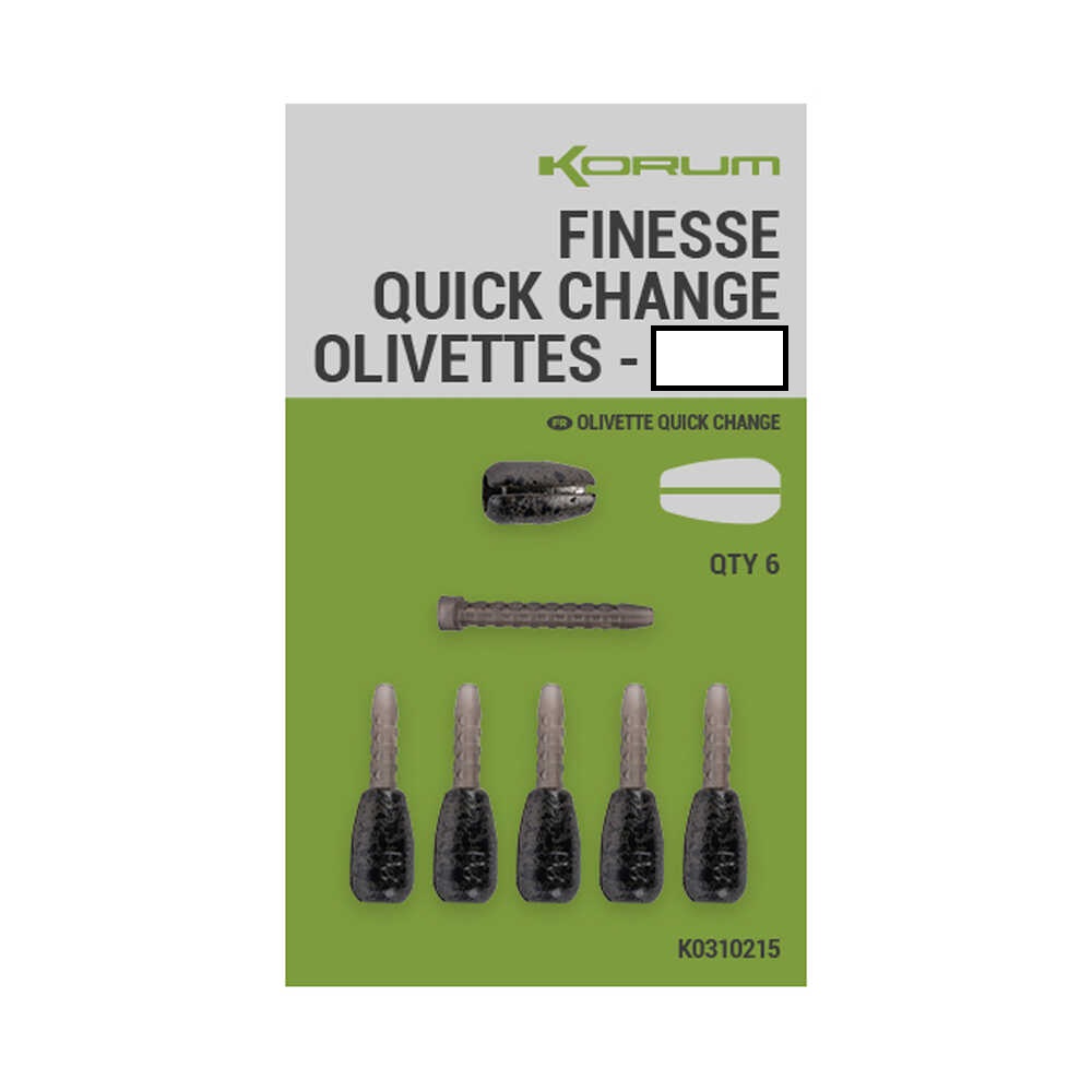 Korum Finesse Quick-Change Olivettes (6 pcs)