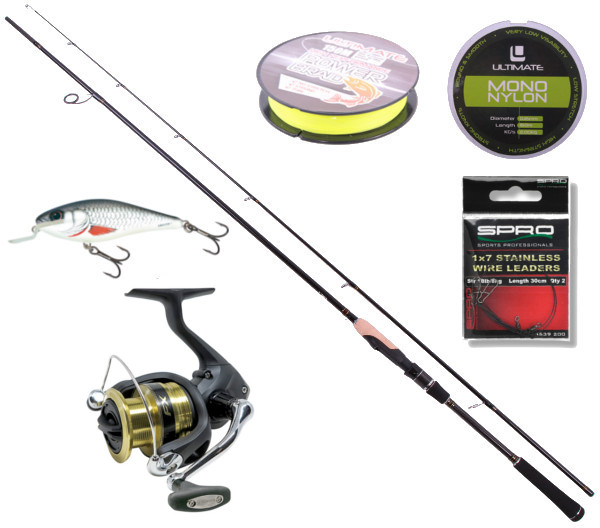 Ensemble Spinning Deluxe avec Canne Ultimate Spin & Jig, Moulinet Shimano et plus !