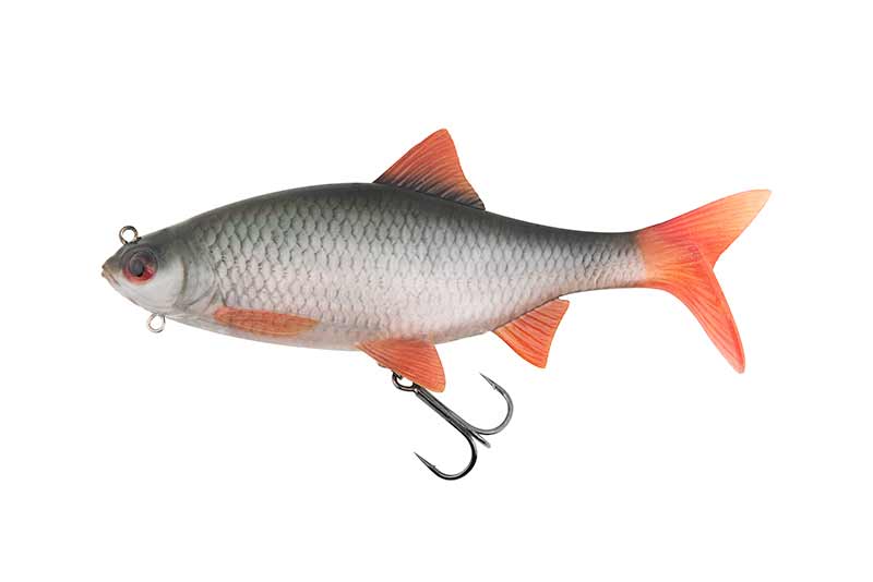 Leurre souple ultra-réaliste en forme de gardon Fox Rage modèle Replicant Swimbait 14cm (45g)