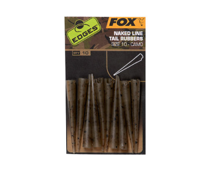 Manchon Fox Edges Camo Naked Line tail rubbers taille 10 10 pcs