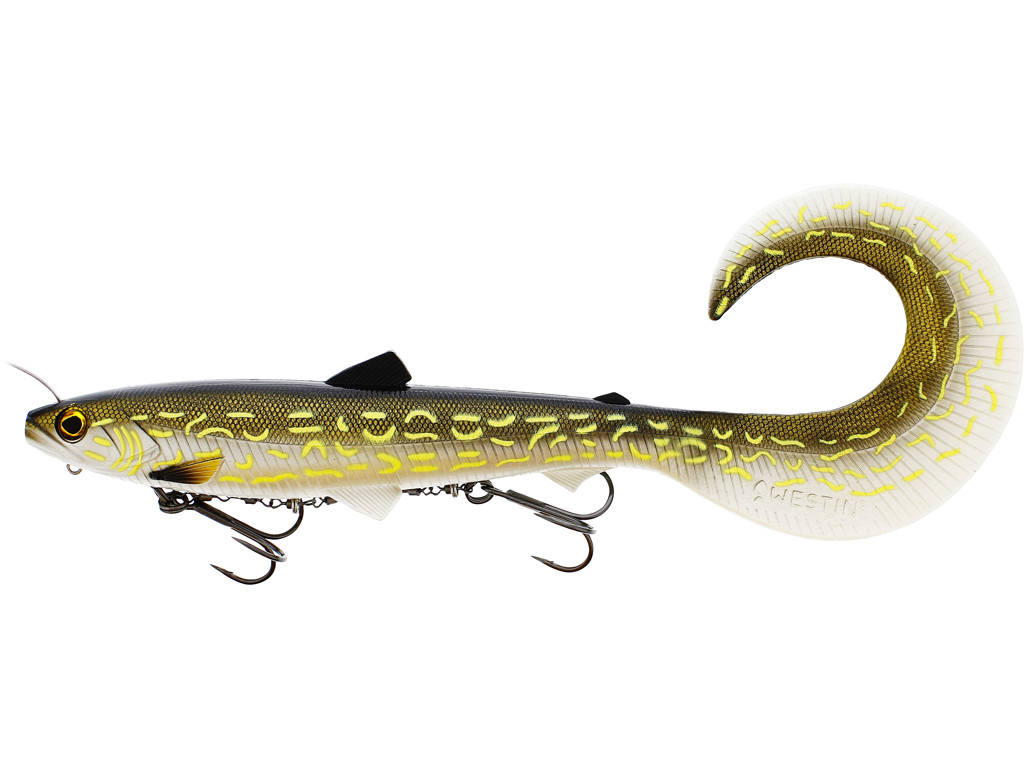 Leurre Souple Coulant Westin Bullteez Curltail Inline 33cm (230g) - Natural Pike