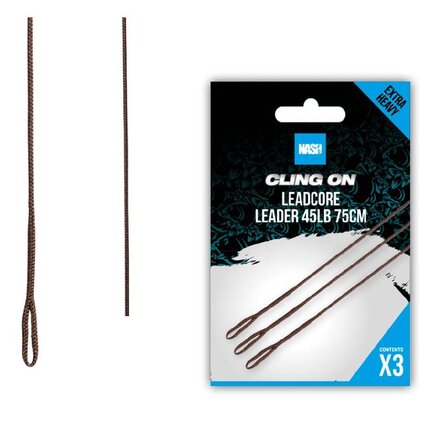 Nash Cling On Leadcore Leader 45lb (75cm) (3 pcs)