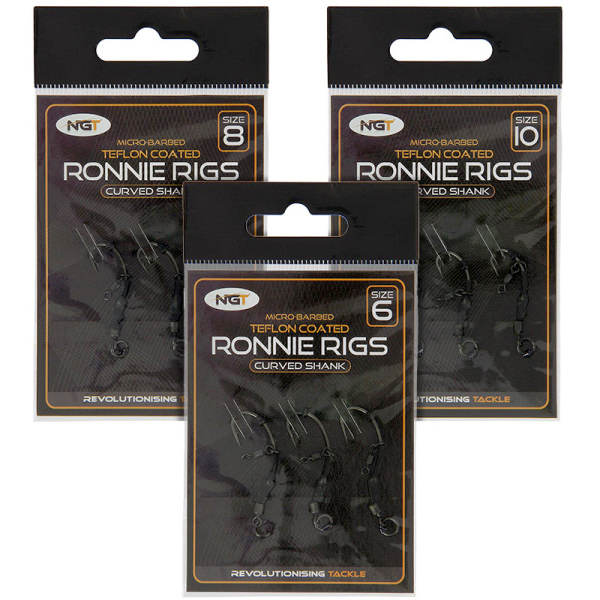 Carp Tacklebox, les meilleurs produits pour la pêche à la carpe ! - NGT Ronnie Rigs - 3 Pack