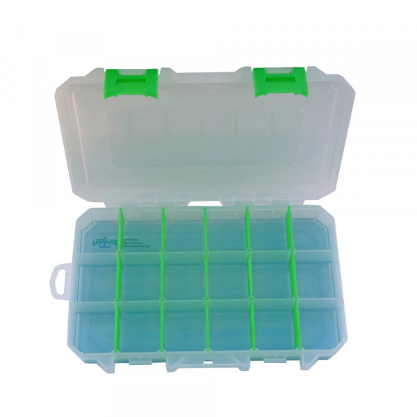 Boites à leurres Lure Lock Box Clear/Green TakLogic Ocean Blue Tacklebox