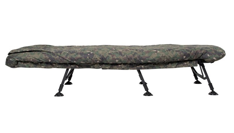 Bedchair Trakker RLX 6 Camo Bed System Stretcher (Avec sac de couchage)