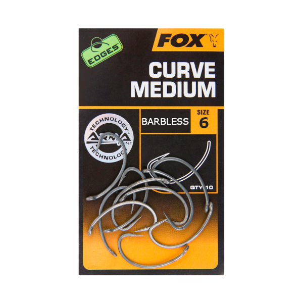 Fox Edges Curve Shank Medium - Fox Edges Curve Shank Medium 6 sans ardillon
