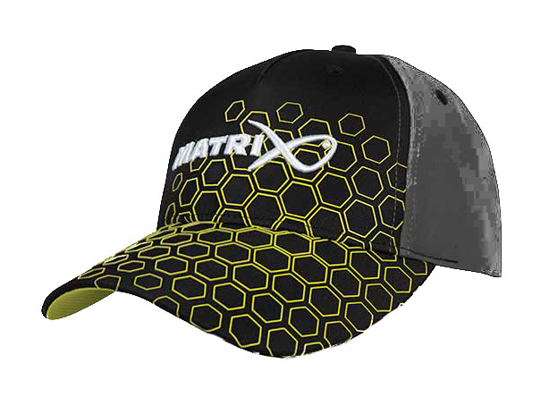 Casquette de Pêche Matrix Hex Print Baseball Cap Noir