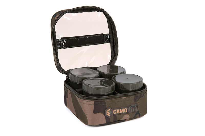 Trousse Fox Camolite 6 Pot Hookbait Case (Incl. 6 Pots)