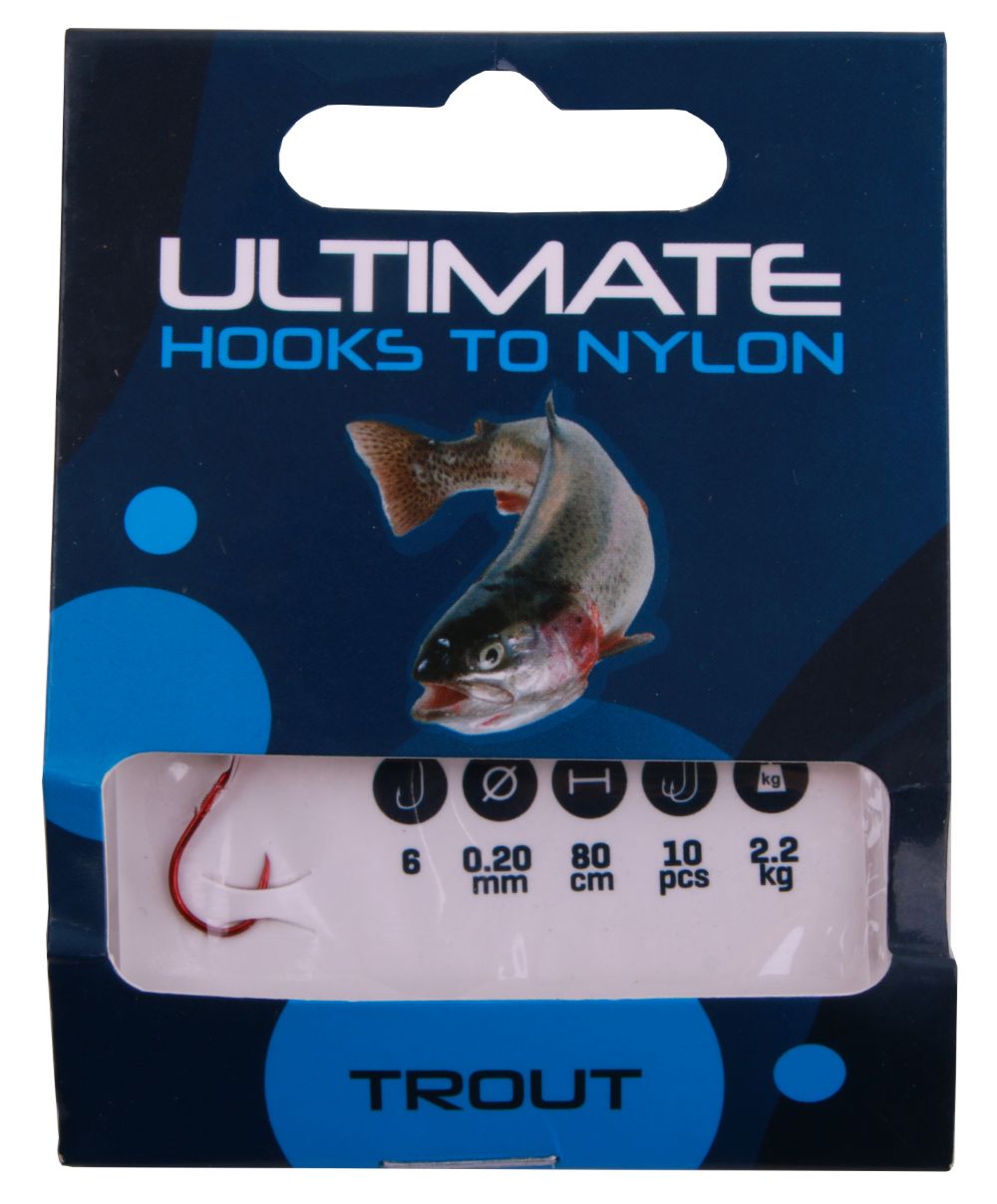 Ultimate Trout Hooks To Nylon 10 pcs