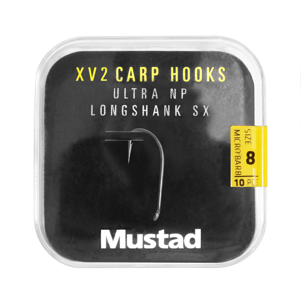 Hameçons carpe Mustad Long Shank 40 Carp Hooks Pack (6 packages + Multi Box)