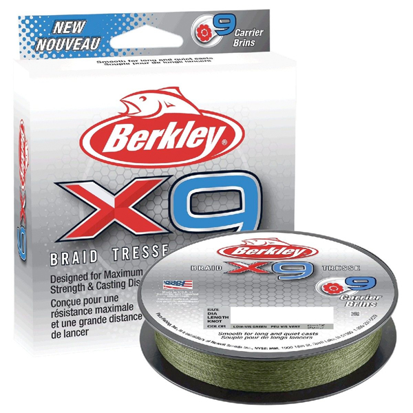Tresse Berkley X9 Braid 150m - Low Visibility Green