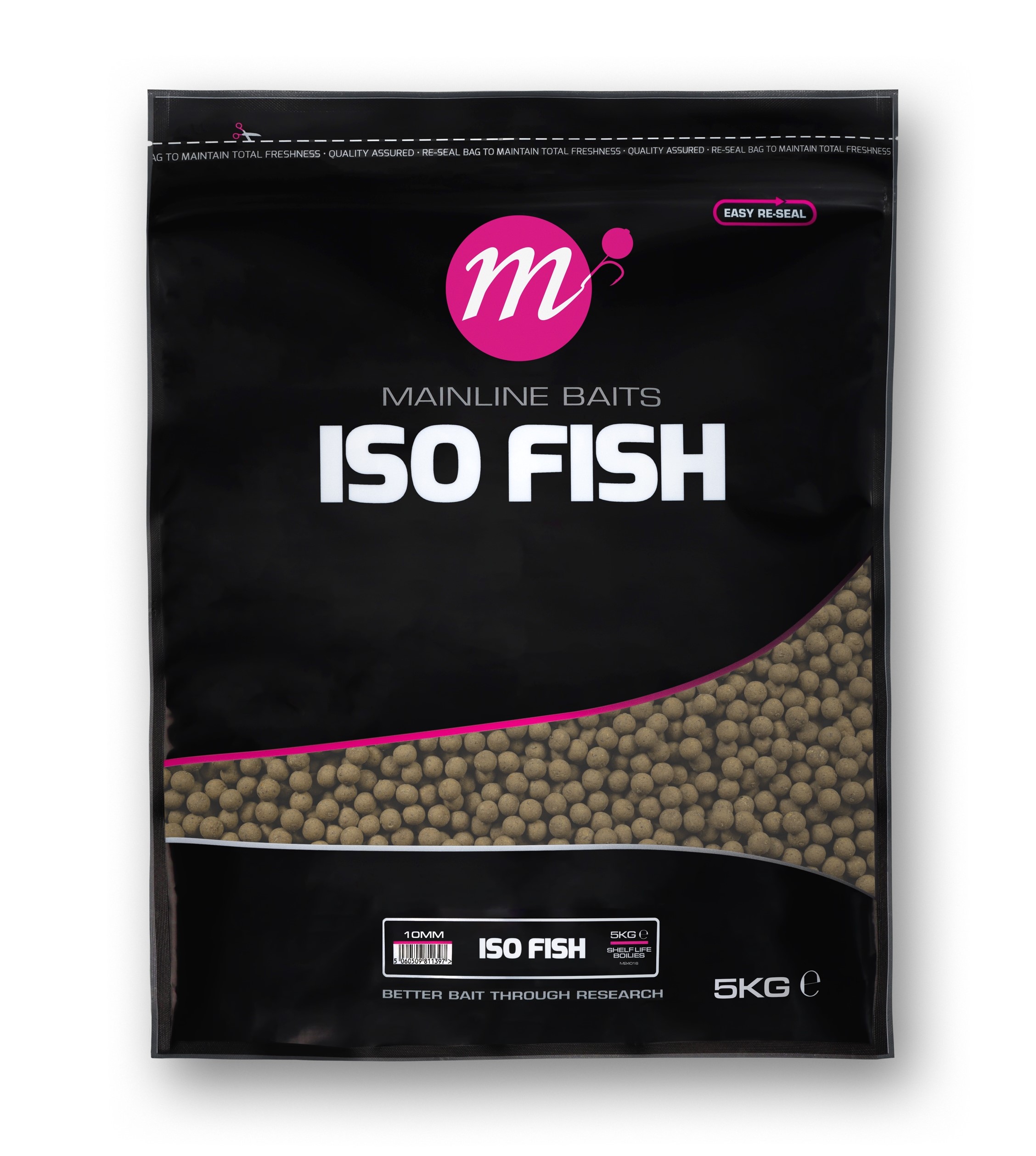 Bouillettes Mainline ISO Fish longue conservation (5kg) - 10mm