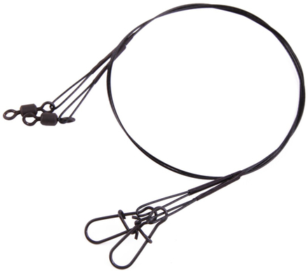 Bas de ligne acier Leader Ultimate 1x7 Steelwire Black 30 cm - 2pcs