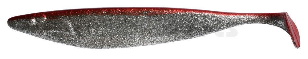 ShadXperts Megalodon 12" - Clear Silver Glitter Red