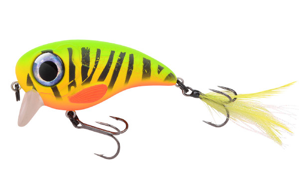 Spro Fat Iris 80 + Spro Stainless Wire Leaders - Fire Tiger