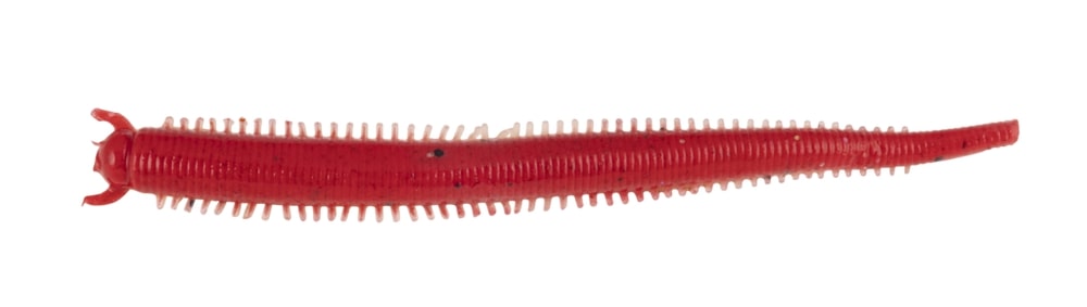 Berkley Gulp! Saltwater Fat Sandworm 4in Shad (10 pcs) - Red Belly Shrimp