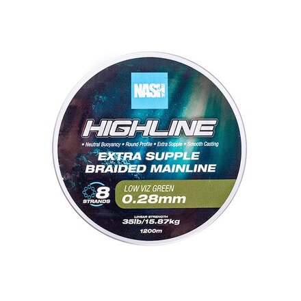 Tresse flottante Nash TT Highline Floating Braid Verte (600m)