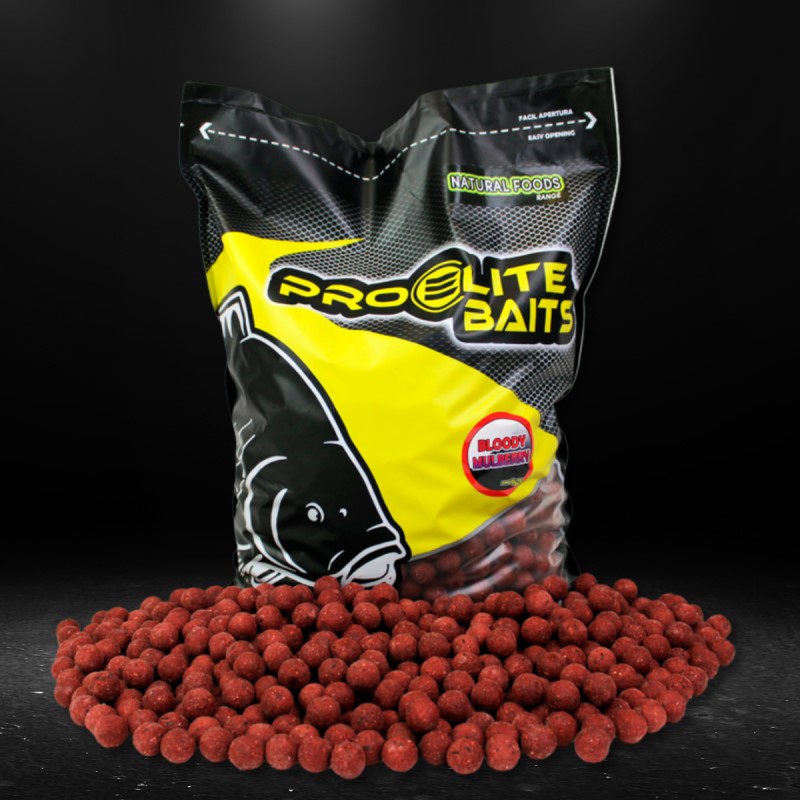 Bouillettes Pro Elite Baits Boilies Natural Foods Bloody Mulberry 20mm (8kg)