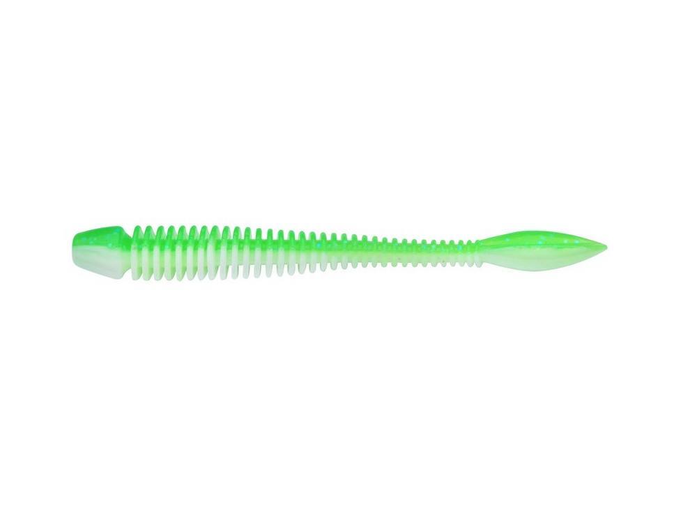 Leurre Truite Berkley Powerbait Power Flail 90 mm  (12 pièces) - Sprng Green/White