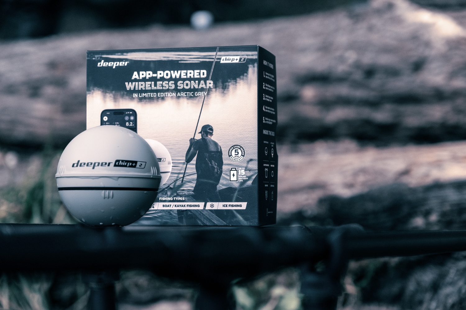 Sondeur Deeper Chirp+2 Arctic Grey Fishfinder (Edition limitée)