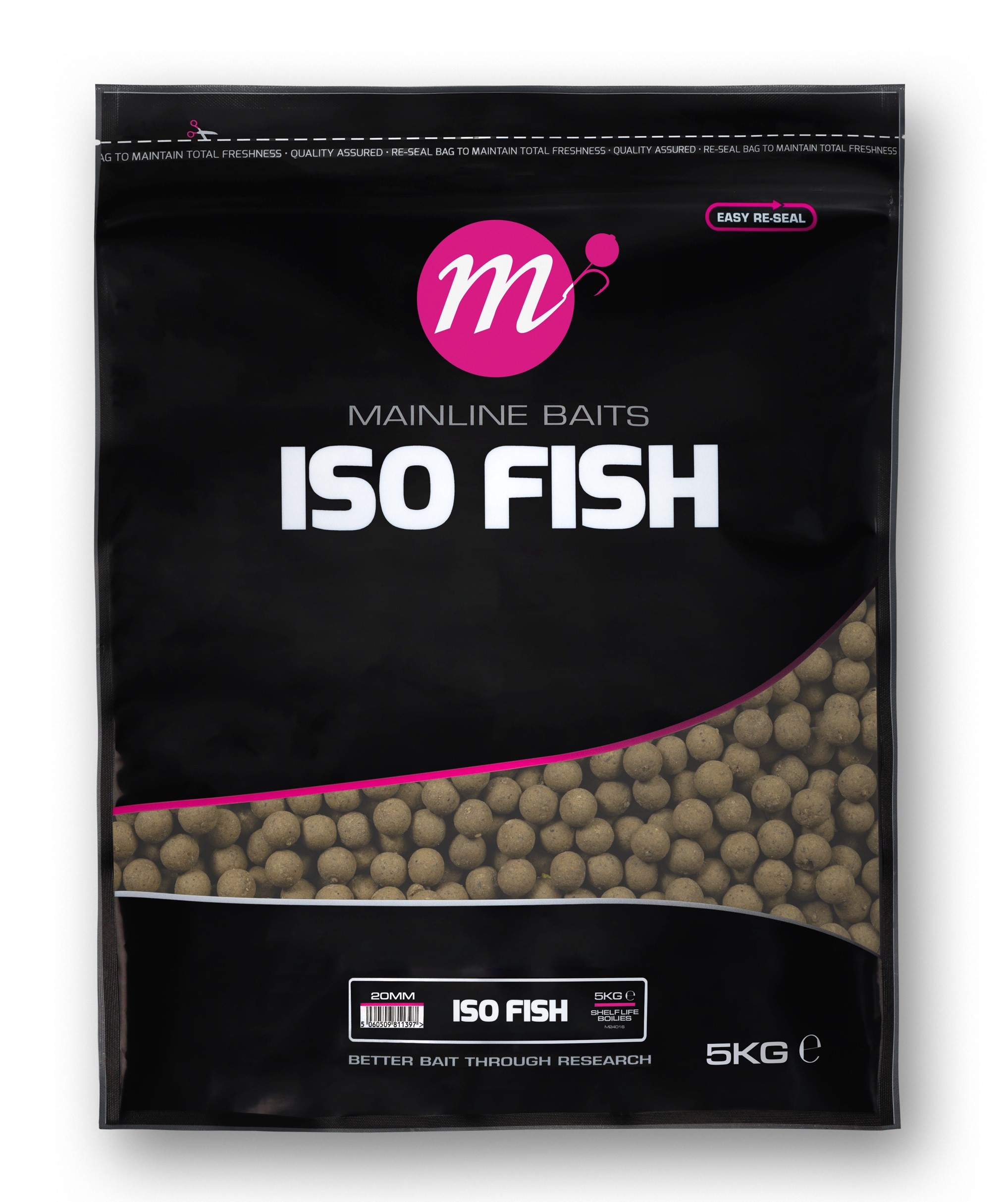 Bouillettes Mainline ISO Fish longue conservation (5kg) - 20mm