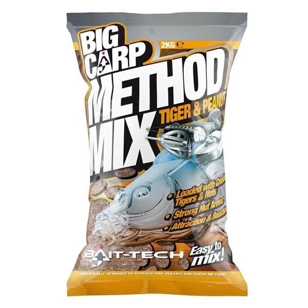 Amorce Bait-Tech Big Carp Method Mix (2kg) - Tiger & Peanut