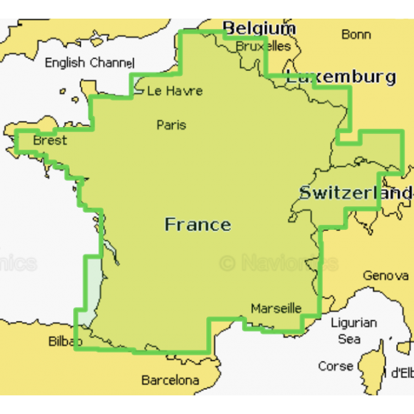 Navionics+ Cartes SD/MSD - France Lacs et rivières