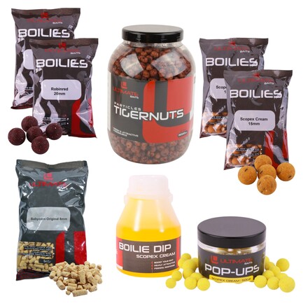 Ultimate Baits Carp Tigernuts/Bouillettes Weekend Pack